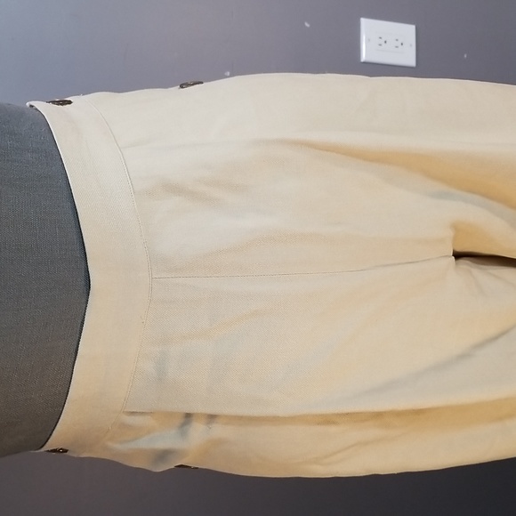 100% pure silk Ports International high waisted wide leg trousers side buttons - Picture 4 of 13